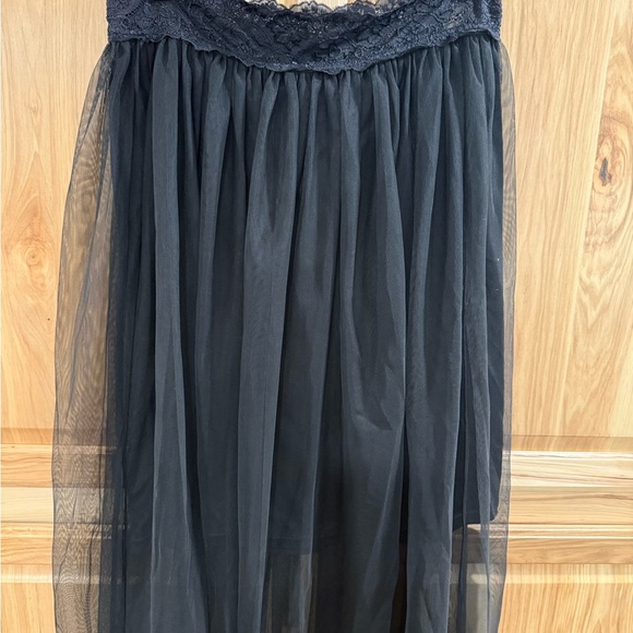 Chic K. Jordan Black Sheer Tulle Maxi Skirt Layered Flowy Whimsigoth Fairygoth - Picture 2 of 7
